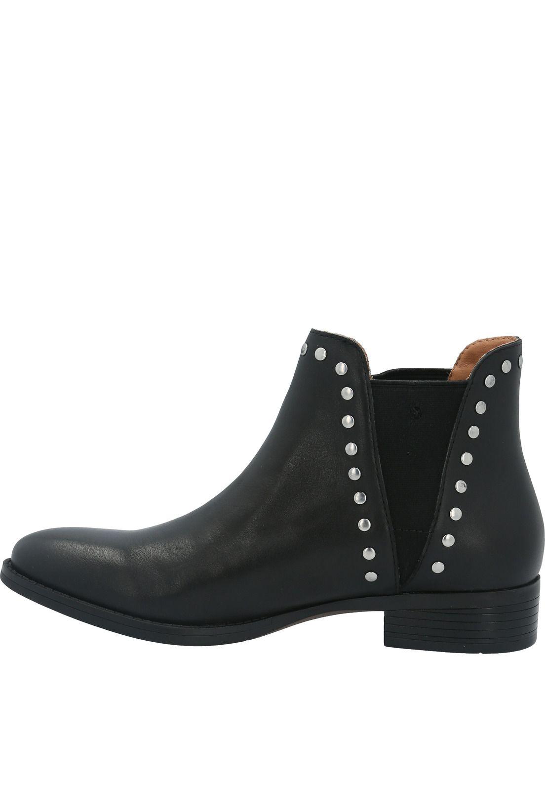 Botin Cuero Mujer Alva Negro-4
