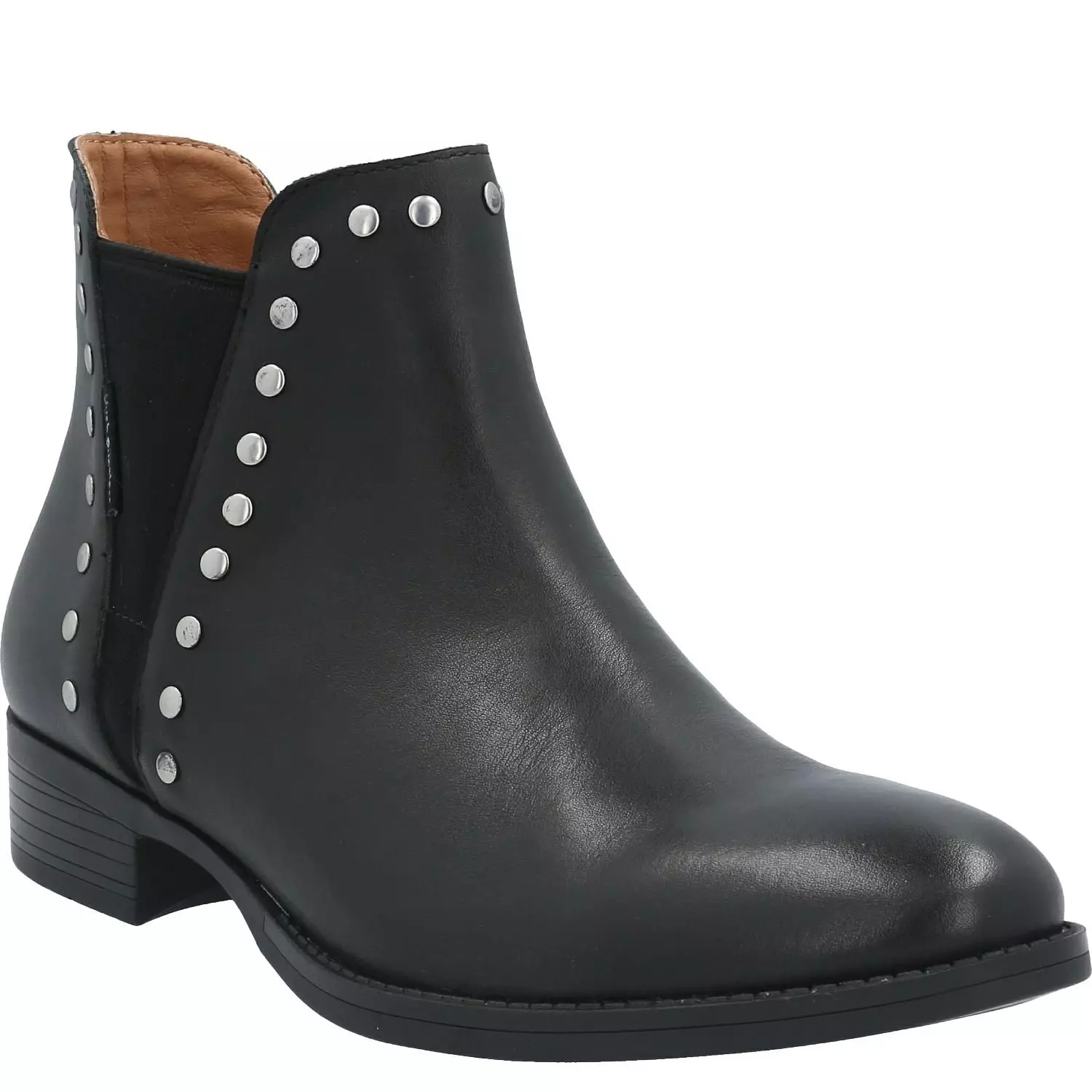 Botin Cuero Mujer Alva Negro-0