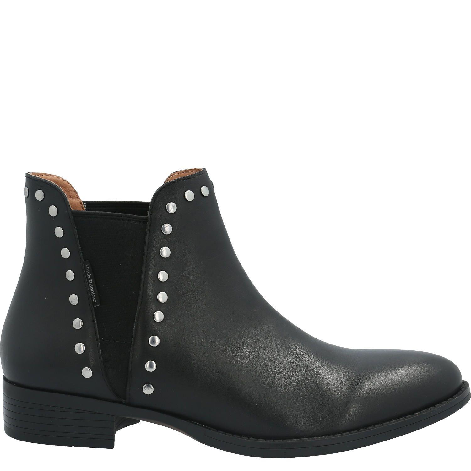 Botin Cuero Mujer Alva Negro-1