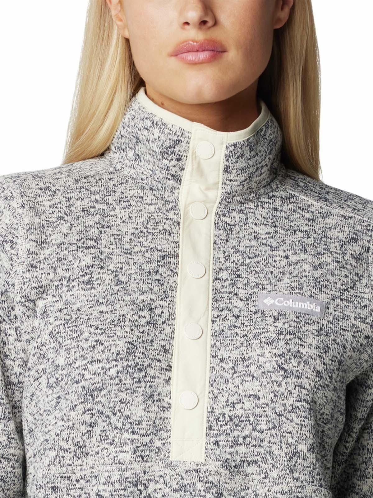 Polar Mujer Sweater Weather Half Snap Blanco-3