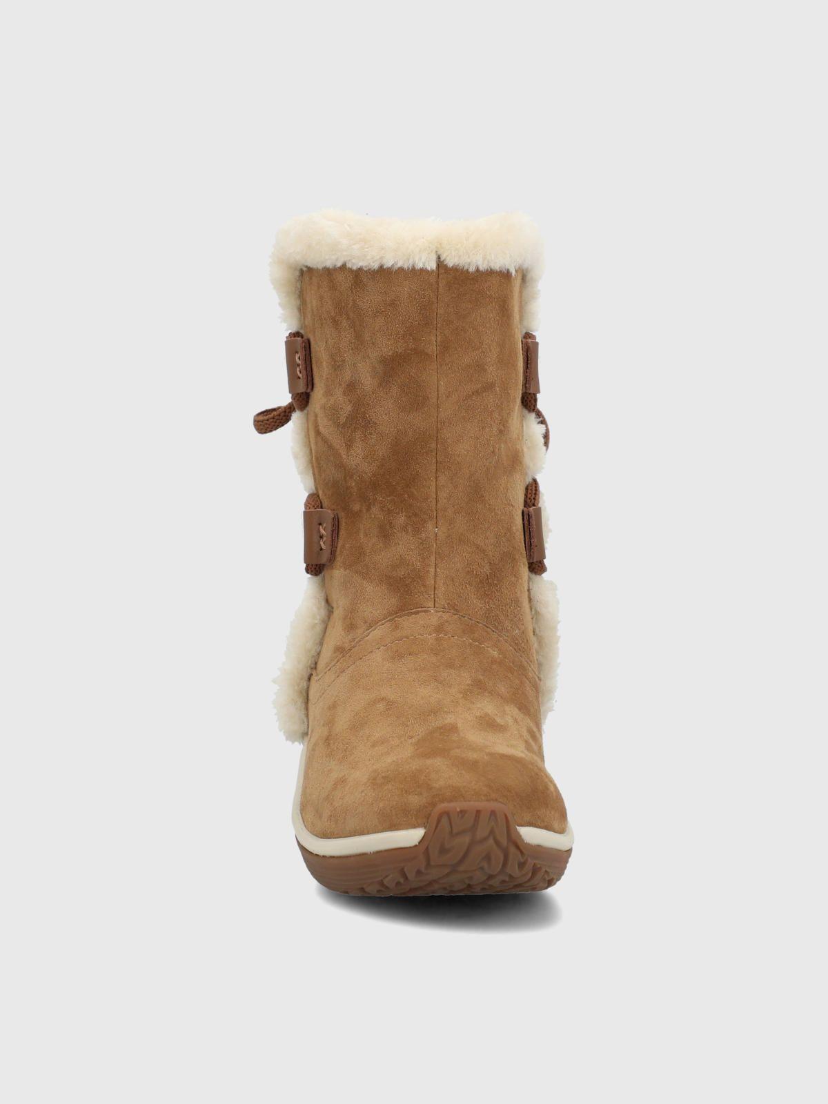 Bota Cuero Spinal Rug Bootie Café Mujer-3