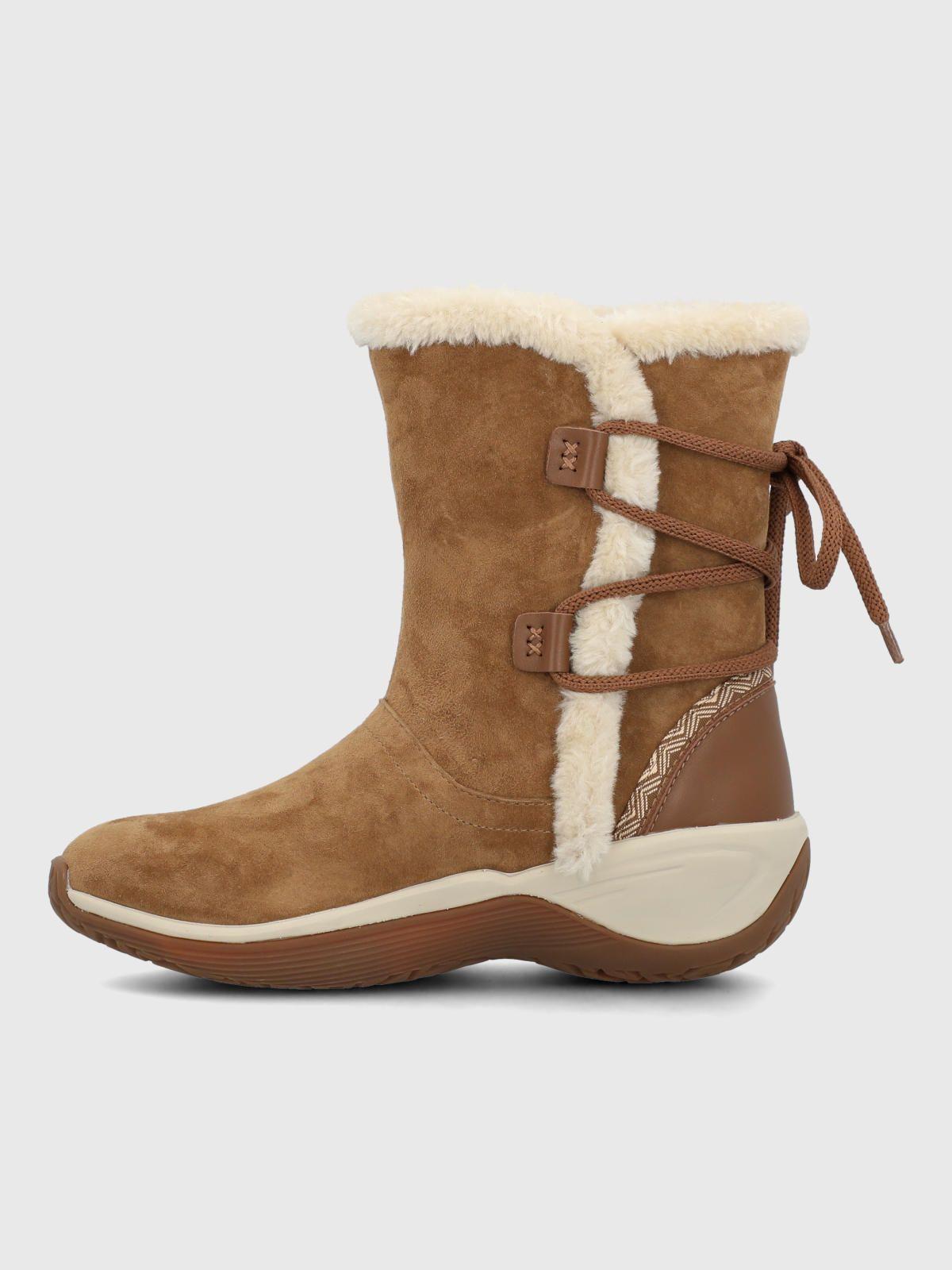 Bota Cuero Spinal Rug Bootie Café Mujer-4