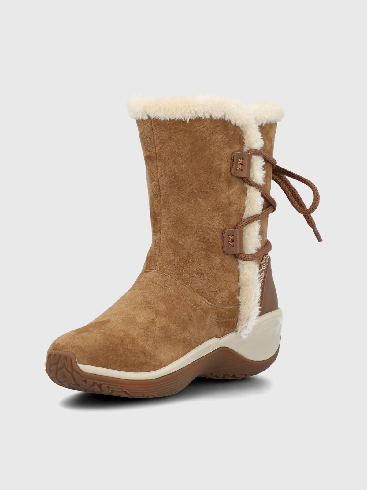 Bota Cuero Spinal Rug Bootie Café Mujer-5