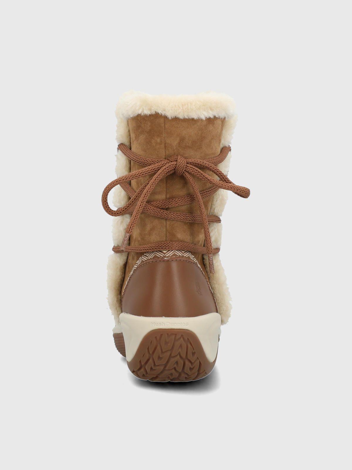 Bota Cuero Spinal Rug Bootie Café Mujer-6