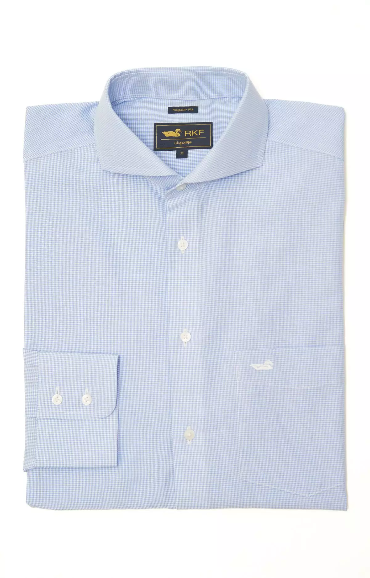 Camisa Libre De Arrugas Hombre WF Celeste-0