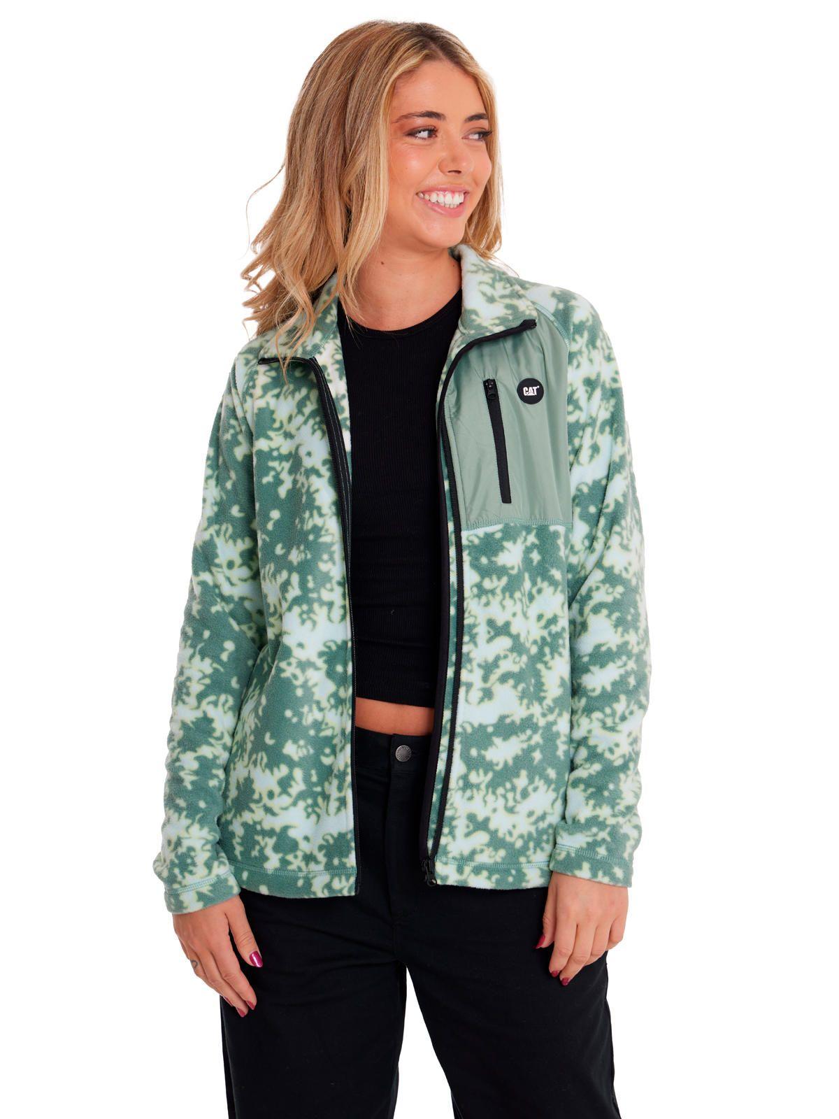 Polar Mujer W Polar Fleece Utility Full ZipVerde-4