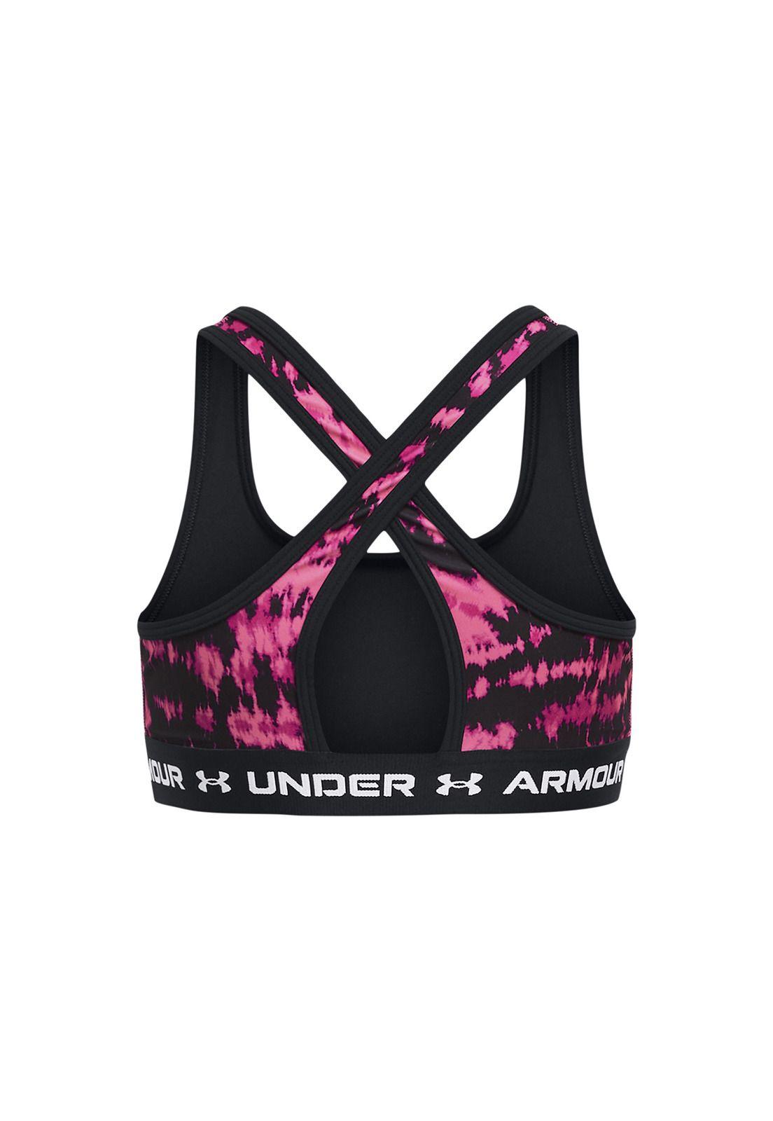 Sostén deportivo Mid UA para niña Morado-1