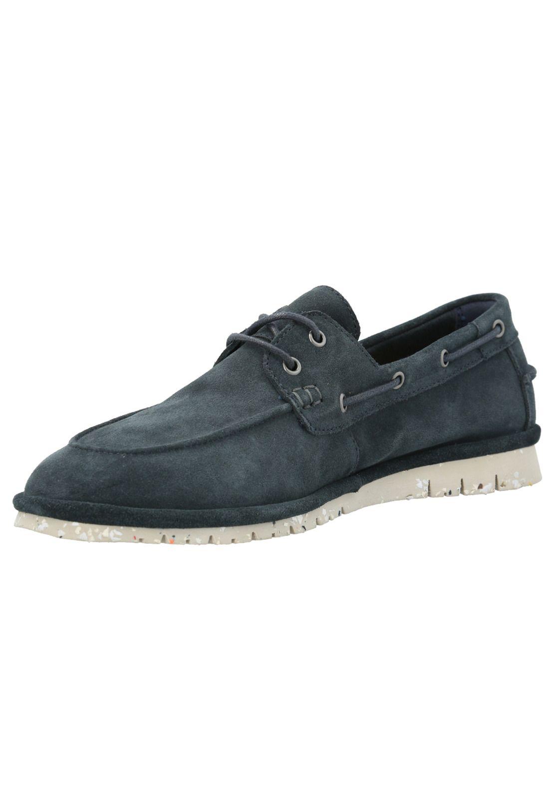 Mocasín Cuero Hombre Lisfan Azul -3