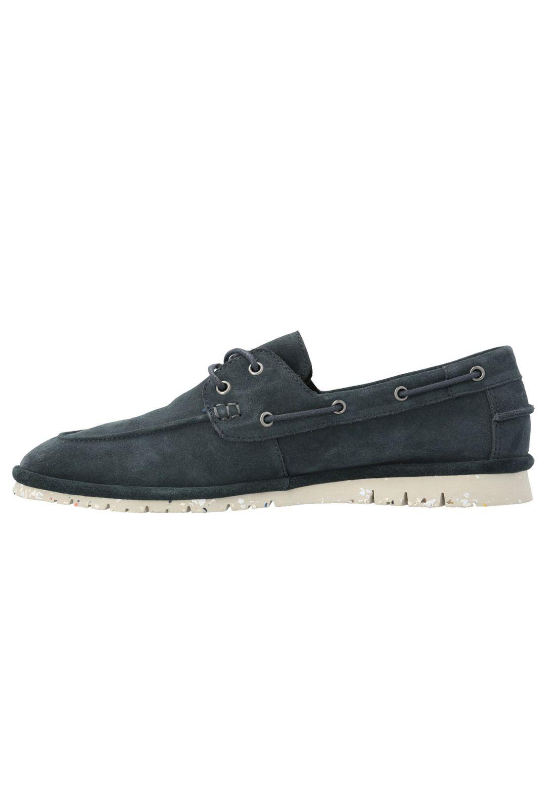 Mocasín Cuero Hombre Lisfan Azul -4