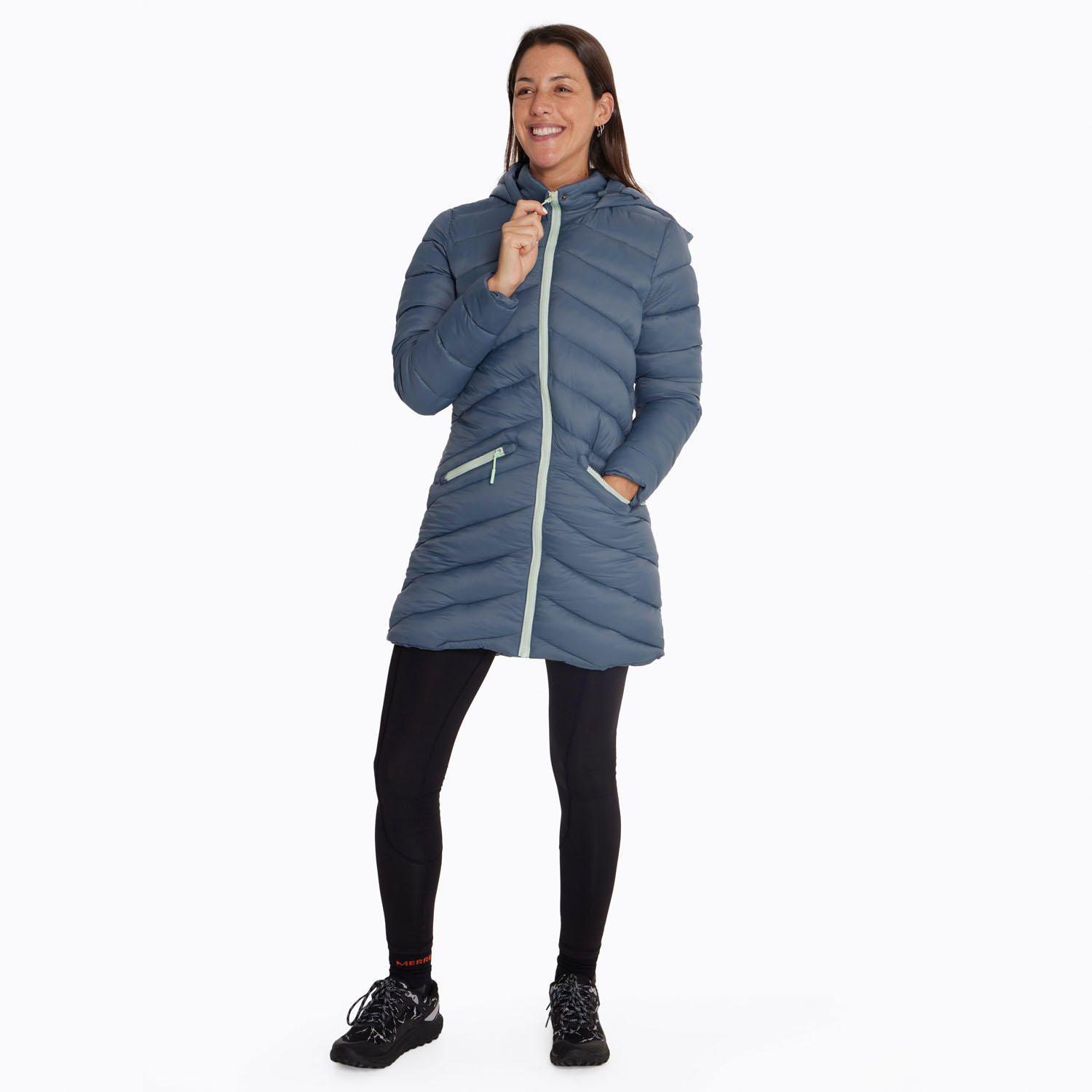 Parka Mujer Padded Long Azul-6