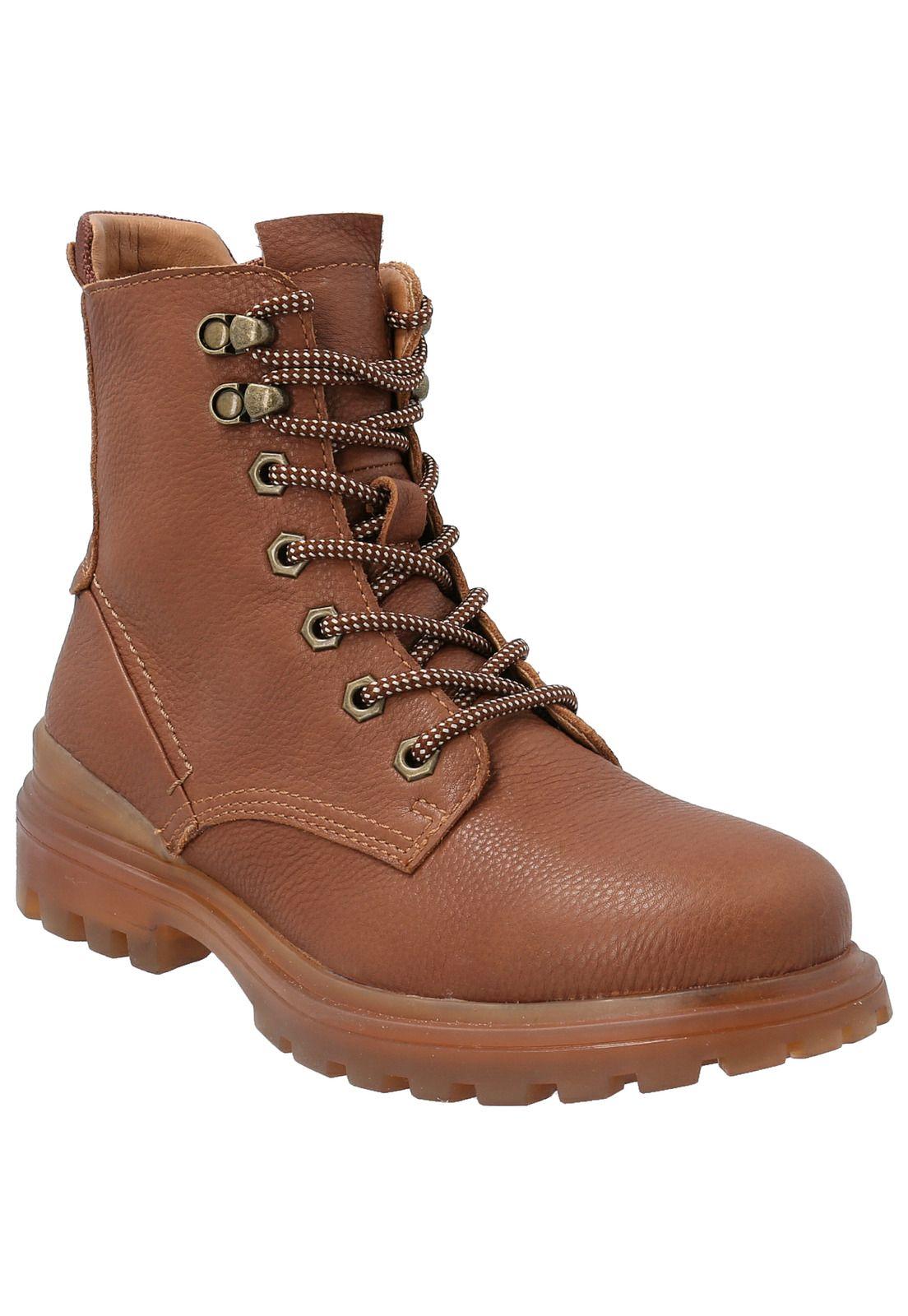 Botín Cuero Mujer Fun  Marrón-0