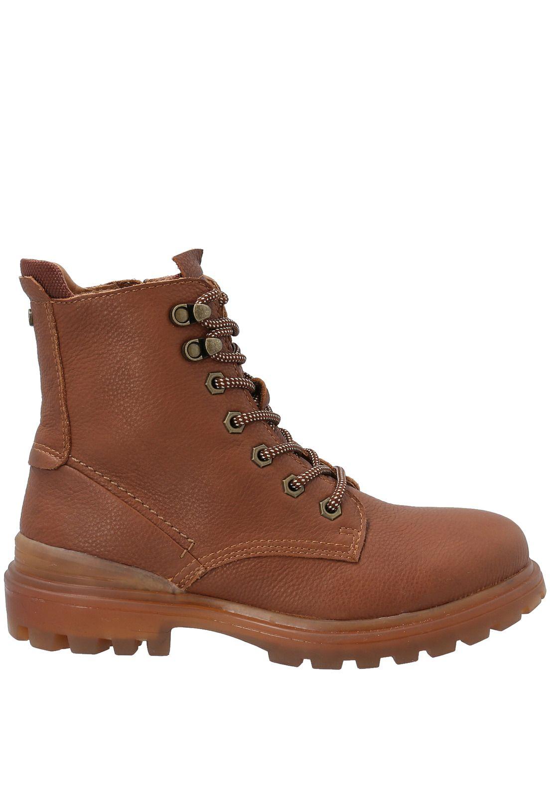 Botín Cuero Mujer Fun  Marrón-1