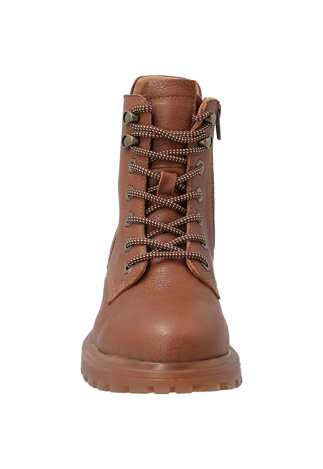 Botín Cuero Mujer Fun  Marrón-2