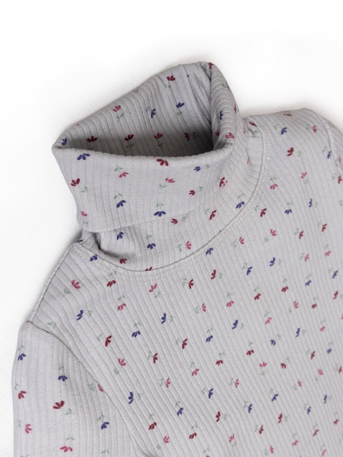 Polera Manga Larga Niña Aster Gris-3