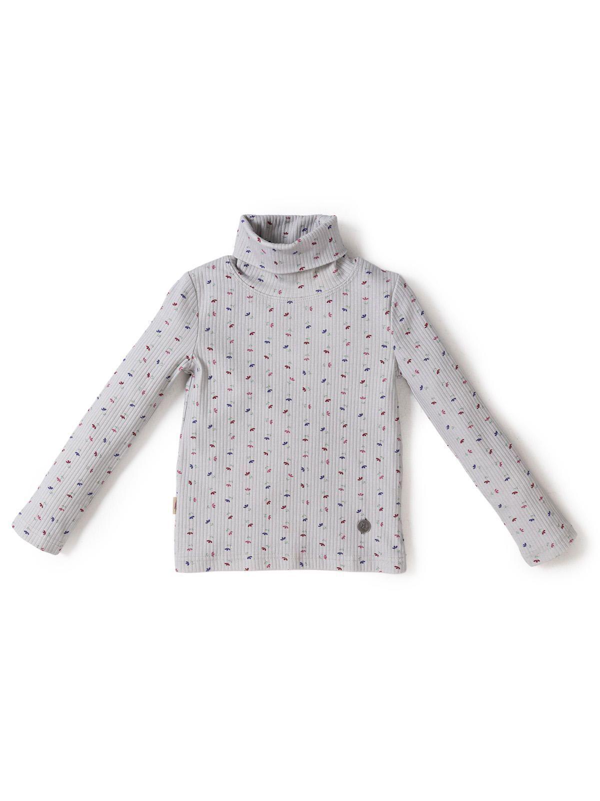 Polera Manga Larga Niña Aster Gris-0