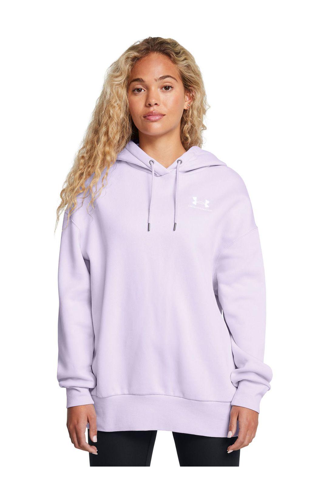 Polerón Oversize UA Icon para mujer Morado-3