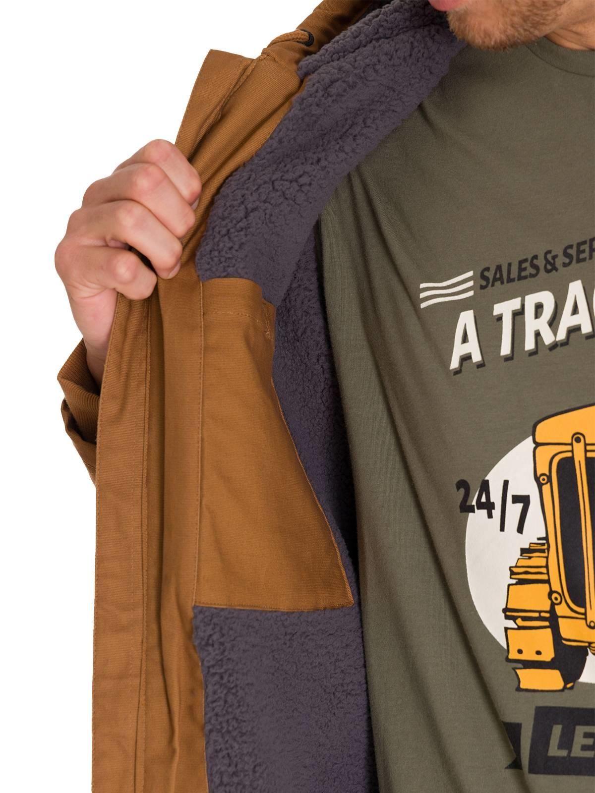 Chaqueta Hooded Sherpa Hombre Bronze-5