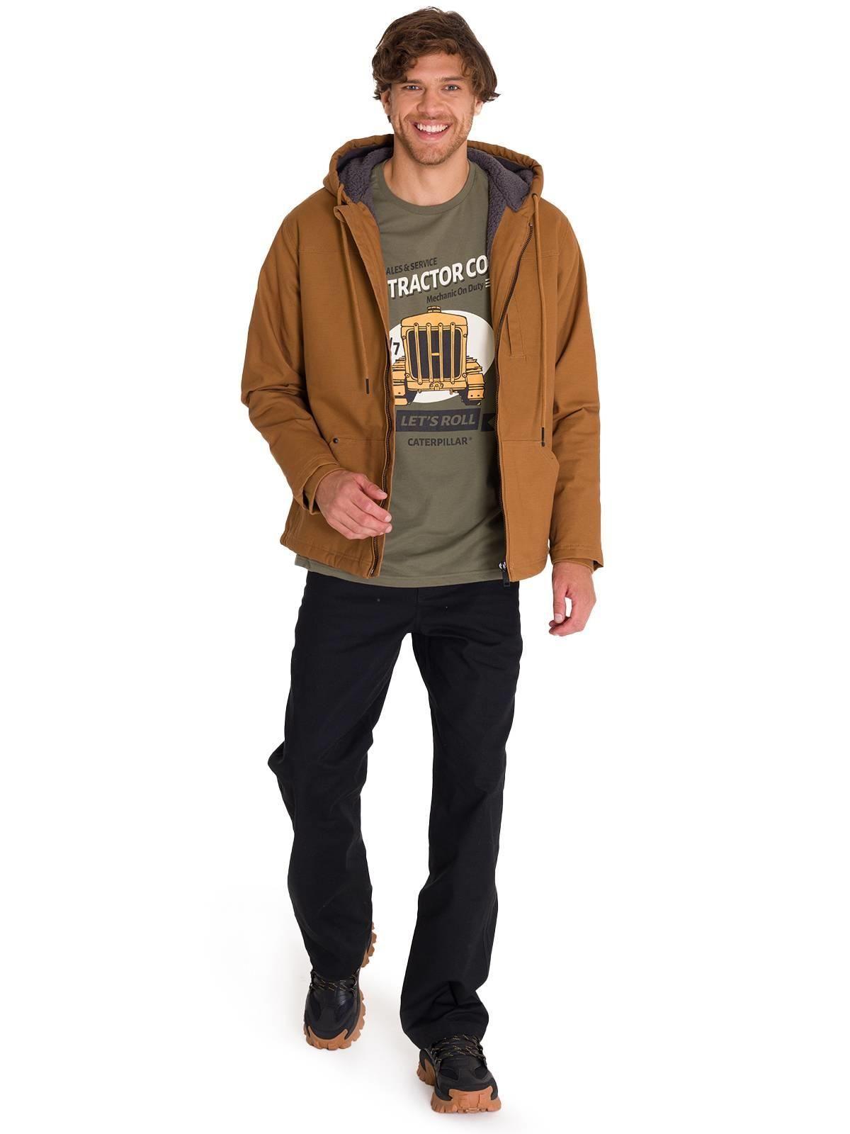 Chaqueta Hooded Sherpa Hombre Bronze-8