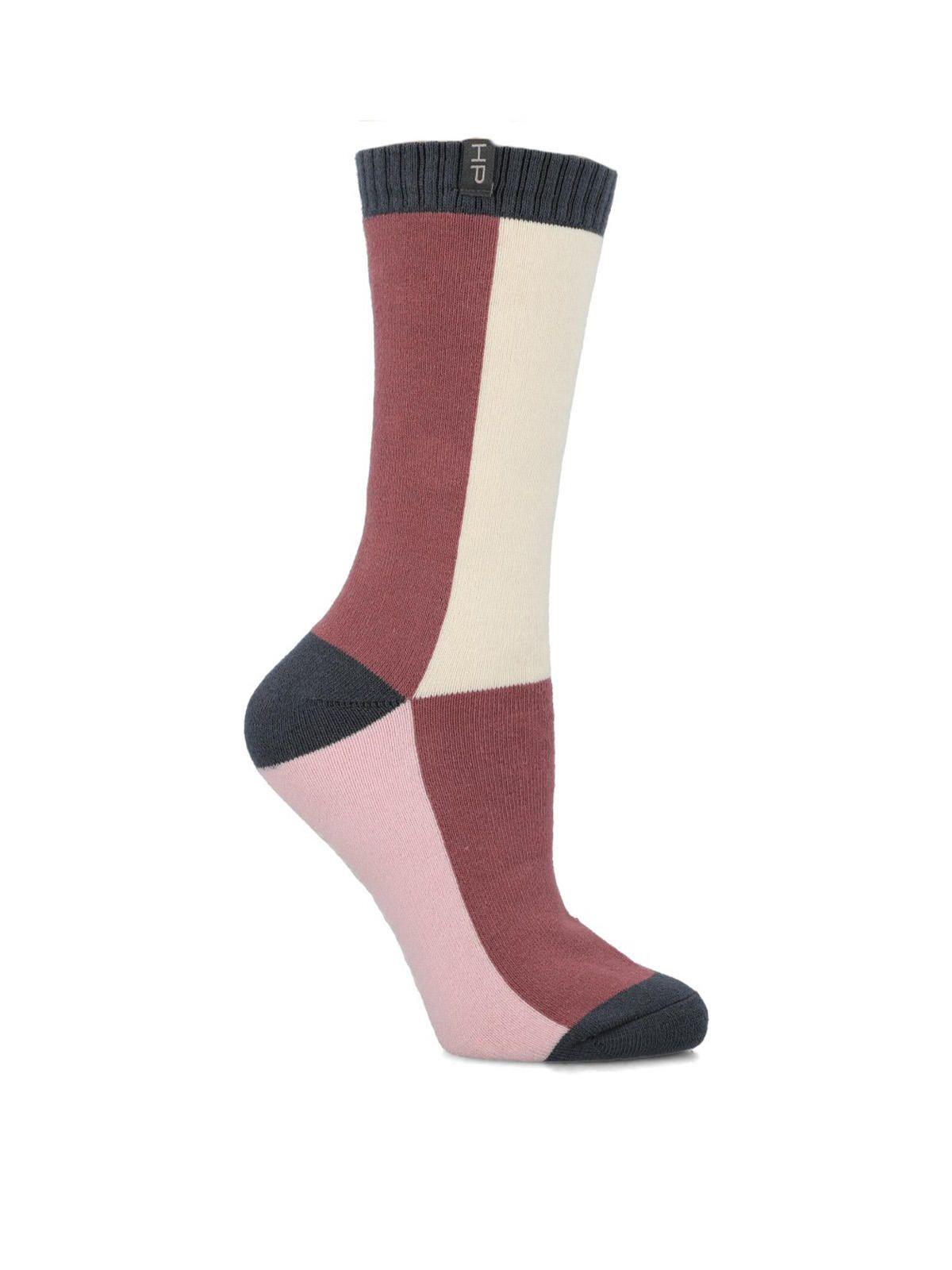 Calcetín Mujer Heavy Block Morado Algodón-0