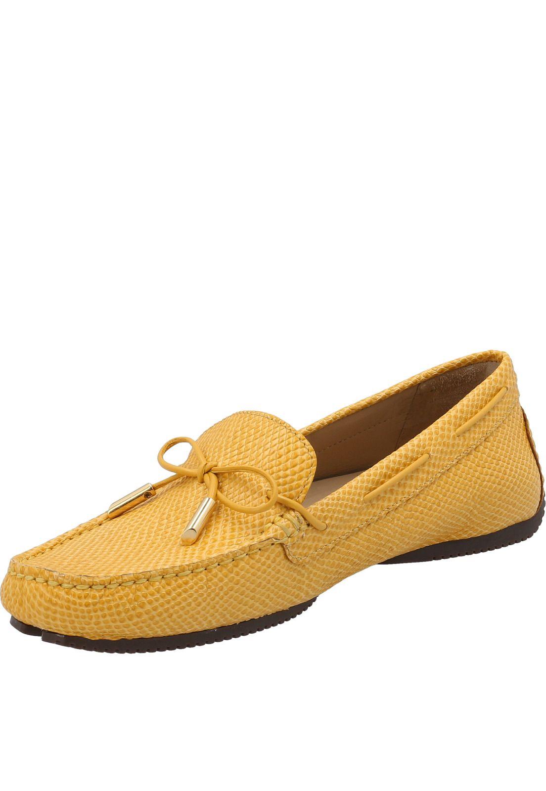 Mocasín Cuero Mujer Starry Amarillo-3