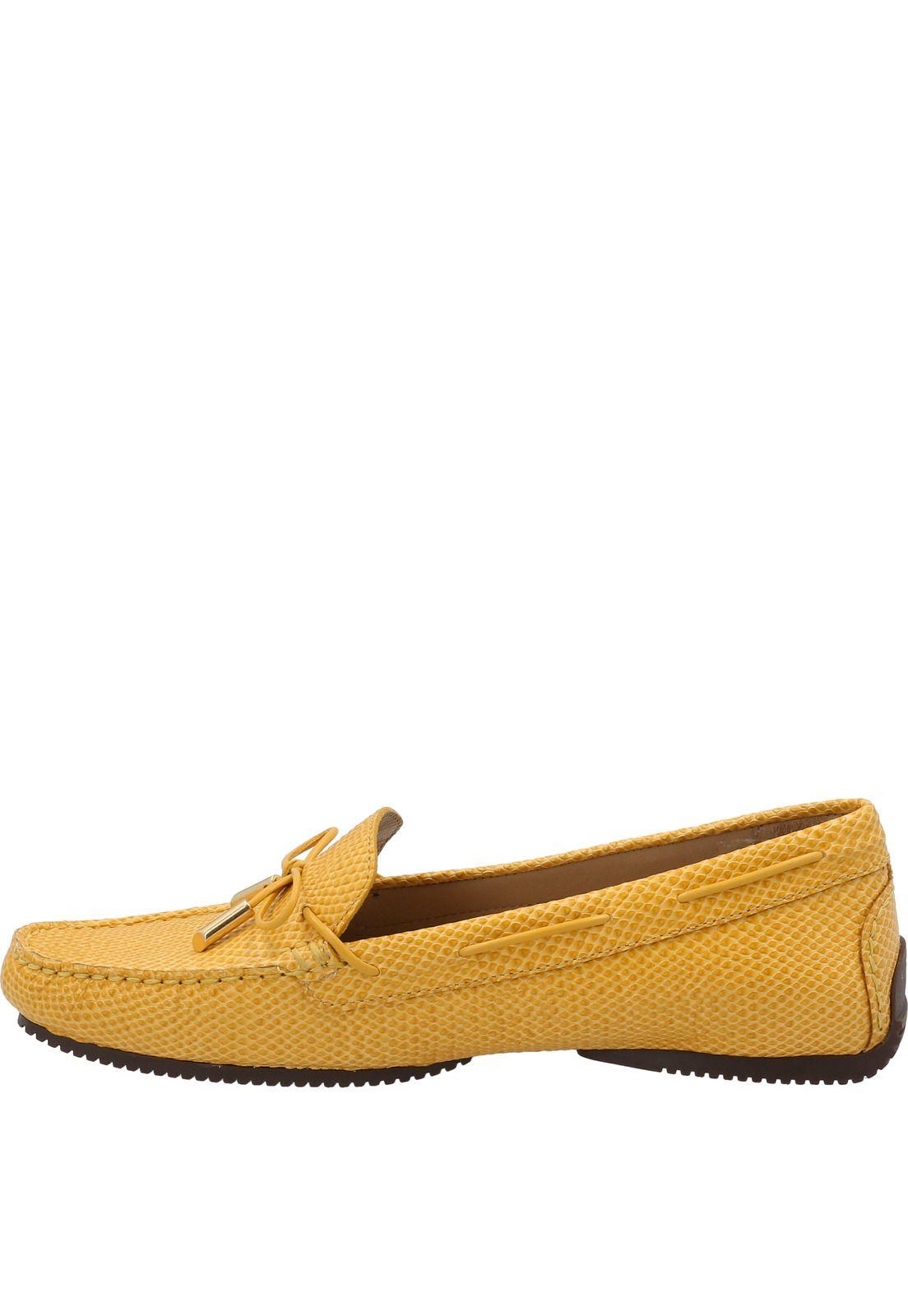 Mocasín Cuero Mujer Starry Amarillo-4
