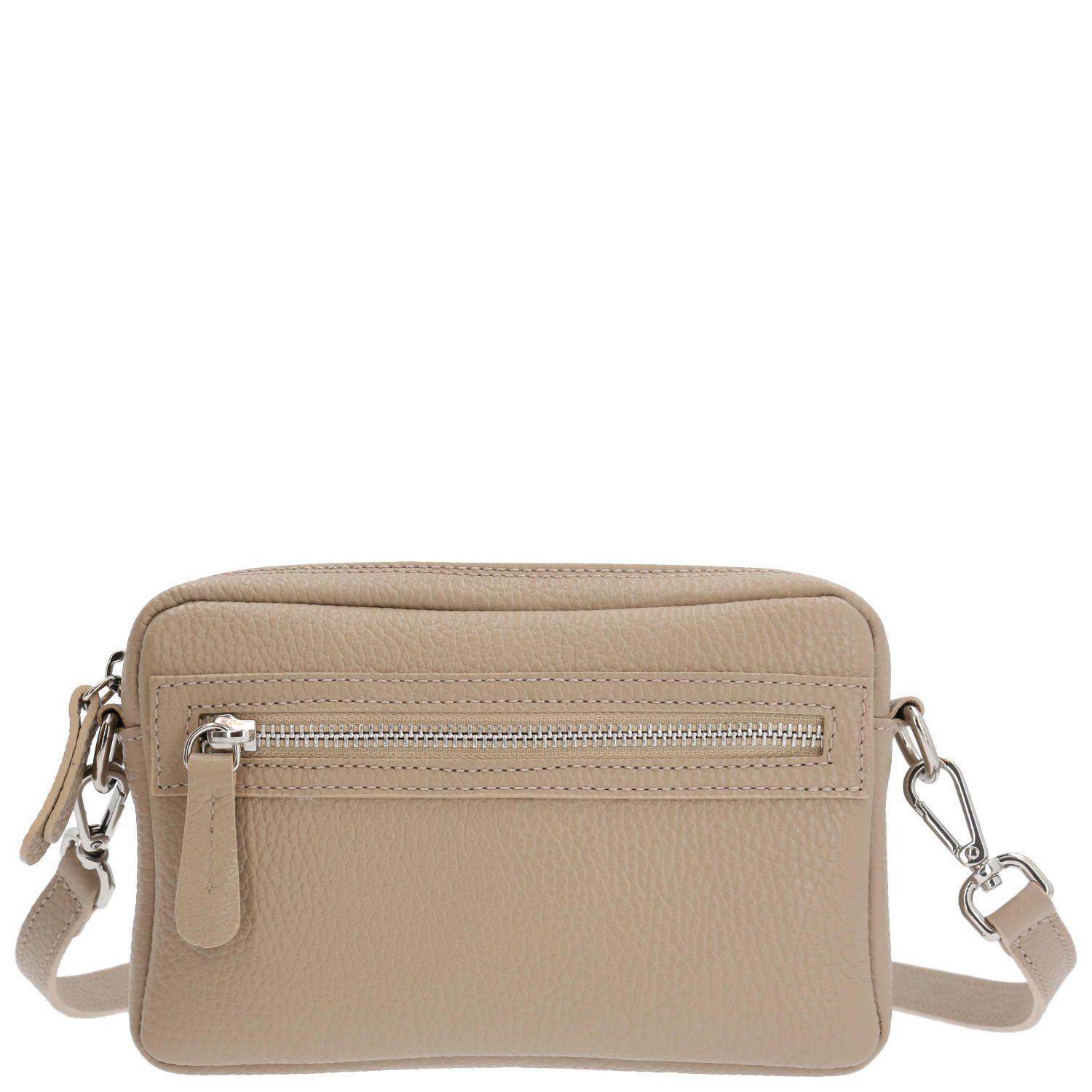 Cartera Cuero Mujer Genova Cross Beige-0