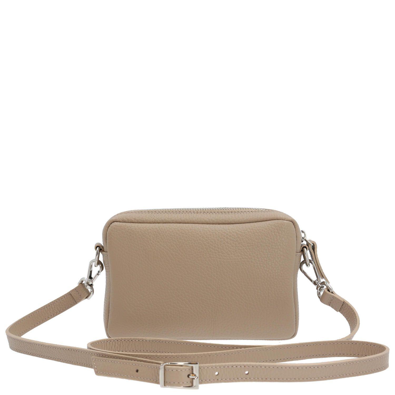 Cartera Cuero Mujer Genova Cross Beige-2