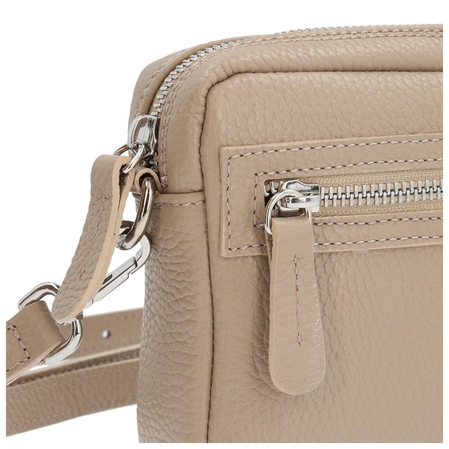 Cartera Cuero Mujer Genova Cross Beige-3