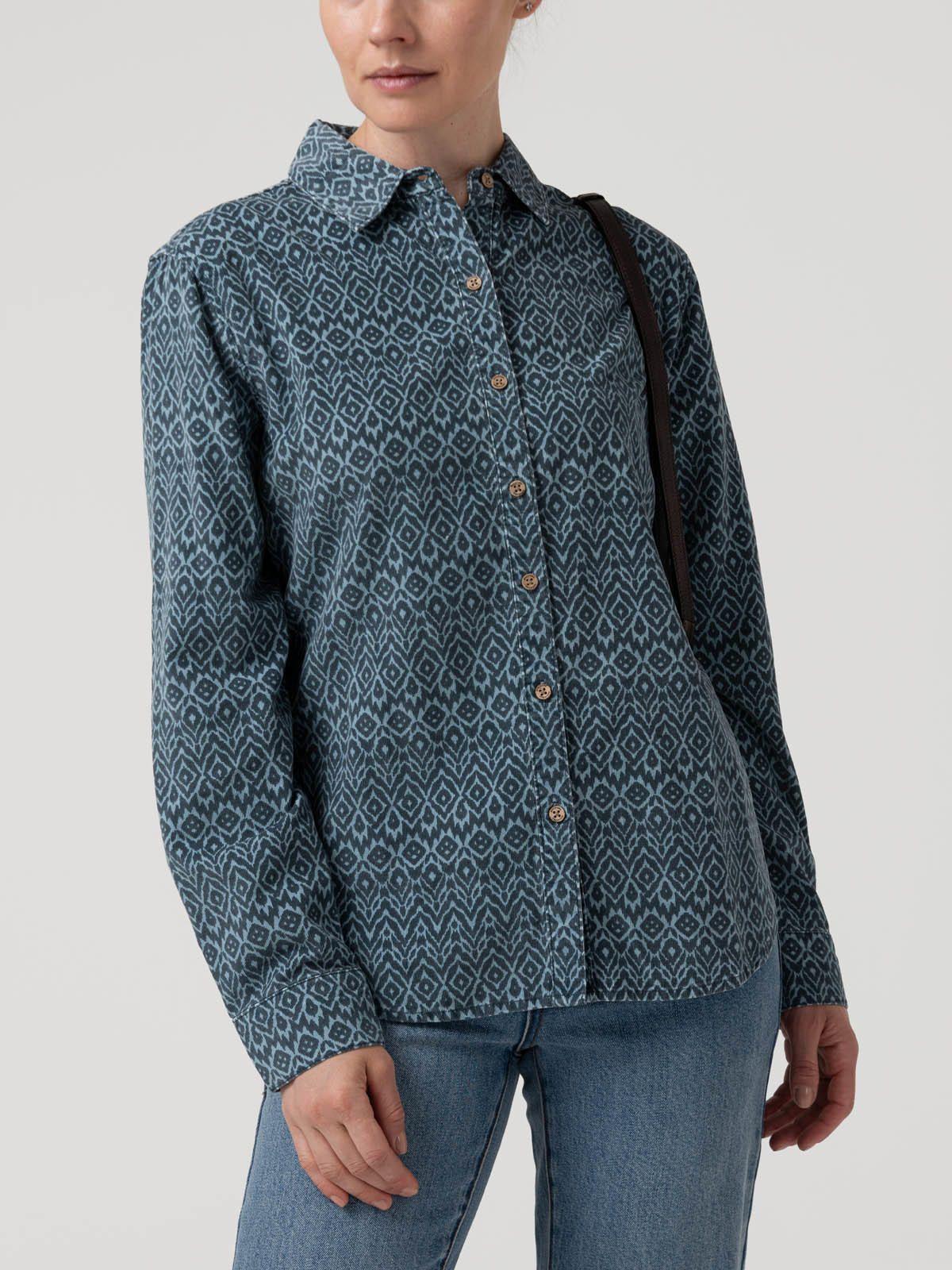 Blusa Algodón Mujer Genario Azul-4