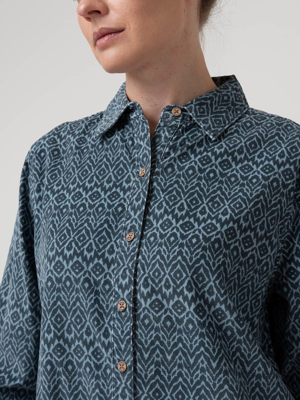 Blusa Algodón Mujer Genario Azul-6