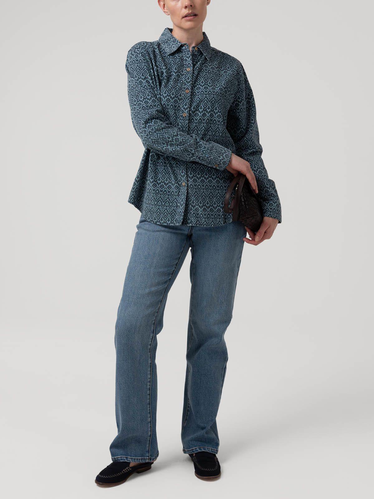 Blusa Algodón Mujer Genario Azul-7