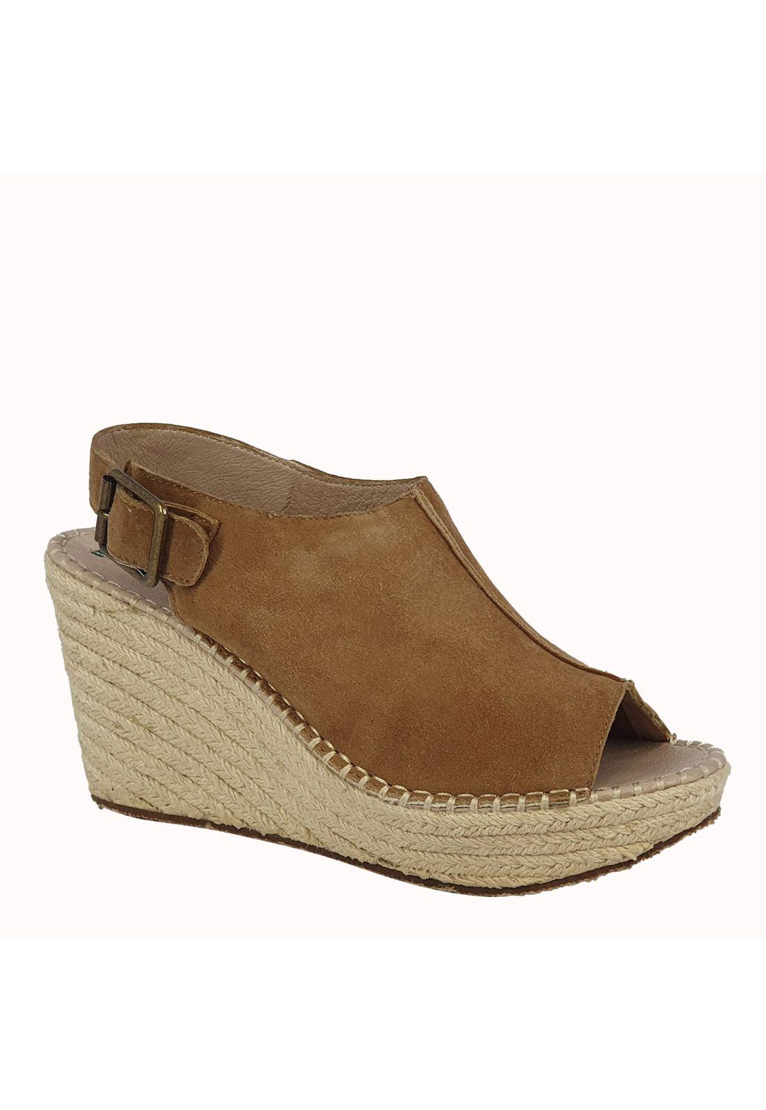 Sandalia Gamuza Mujer Tabby Café-0