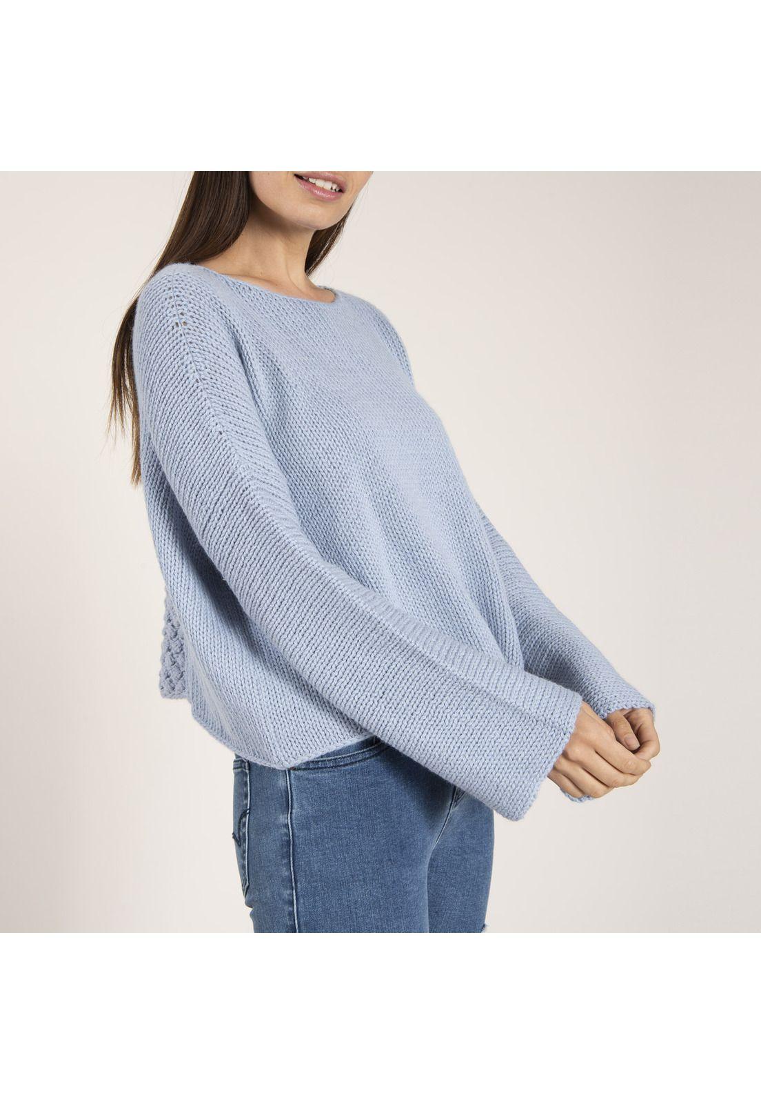 Chaleco Alpaca Mujer Sisa Azul Claro-1