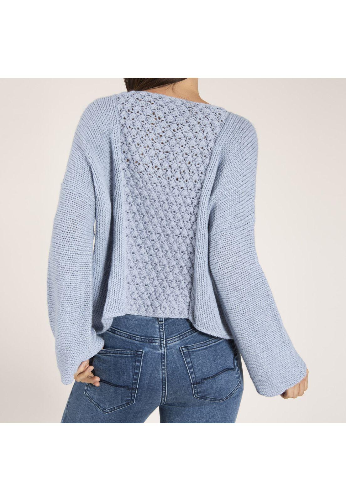 Chaleco Alpaca Mujer Sisa Azul Claro-3