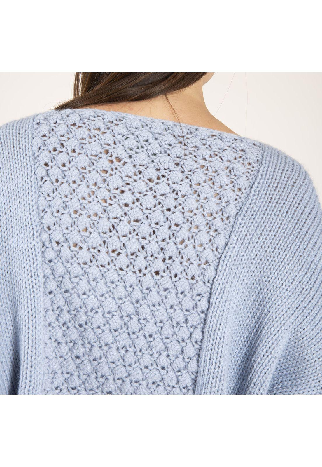 Chaleco Alpaca Mujer Sisa Azul Claro-4