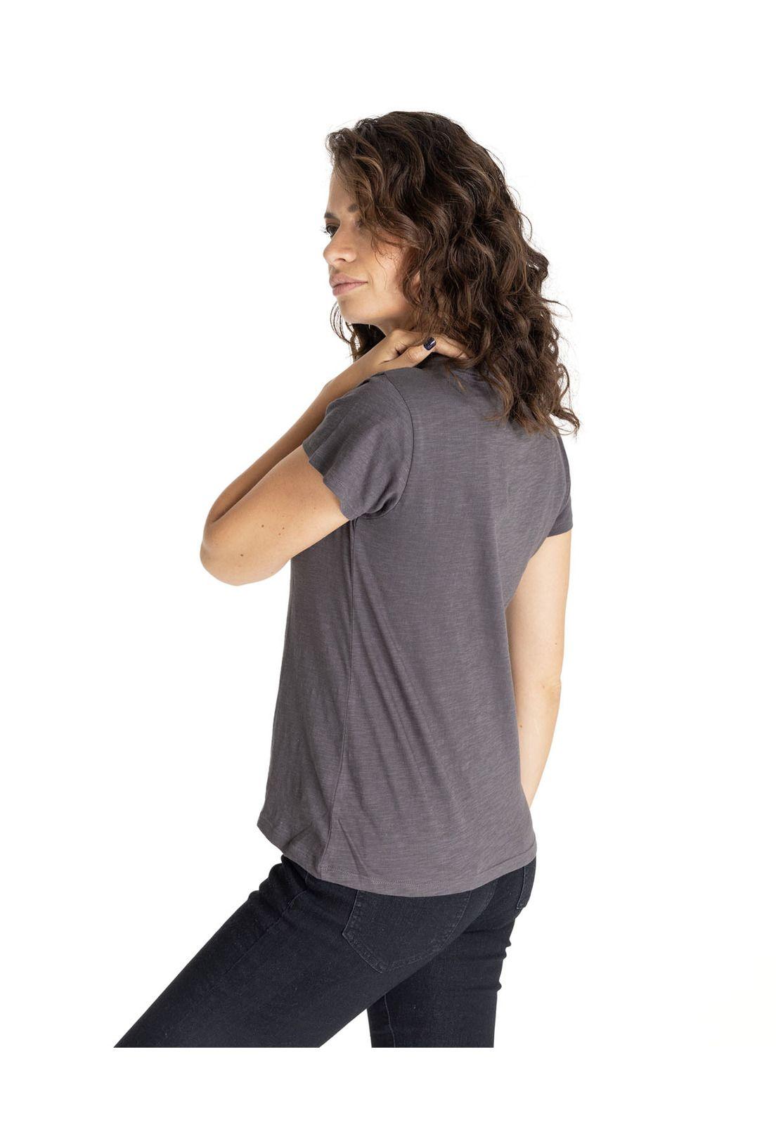 Polera Manga Corta Mujer Harvest Moon Graphic Gris-1