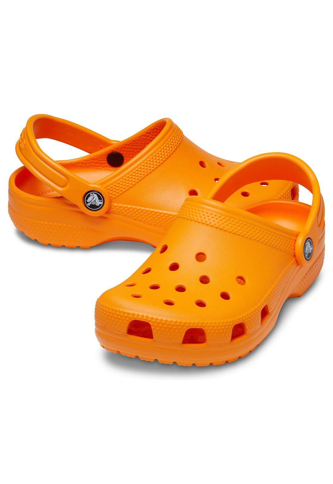 Zueco Crocs Niño Classic Clog Naranjo-3