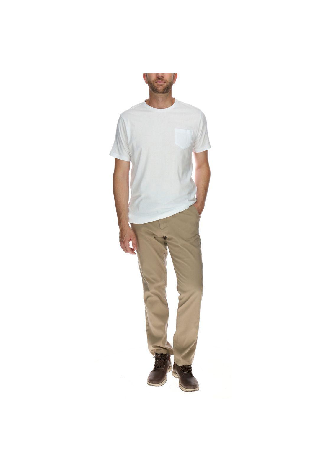 Pantalón Hombre Slim Stretch Chino Algodón Crudo-4