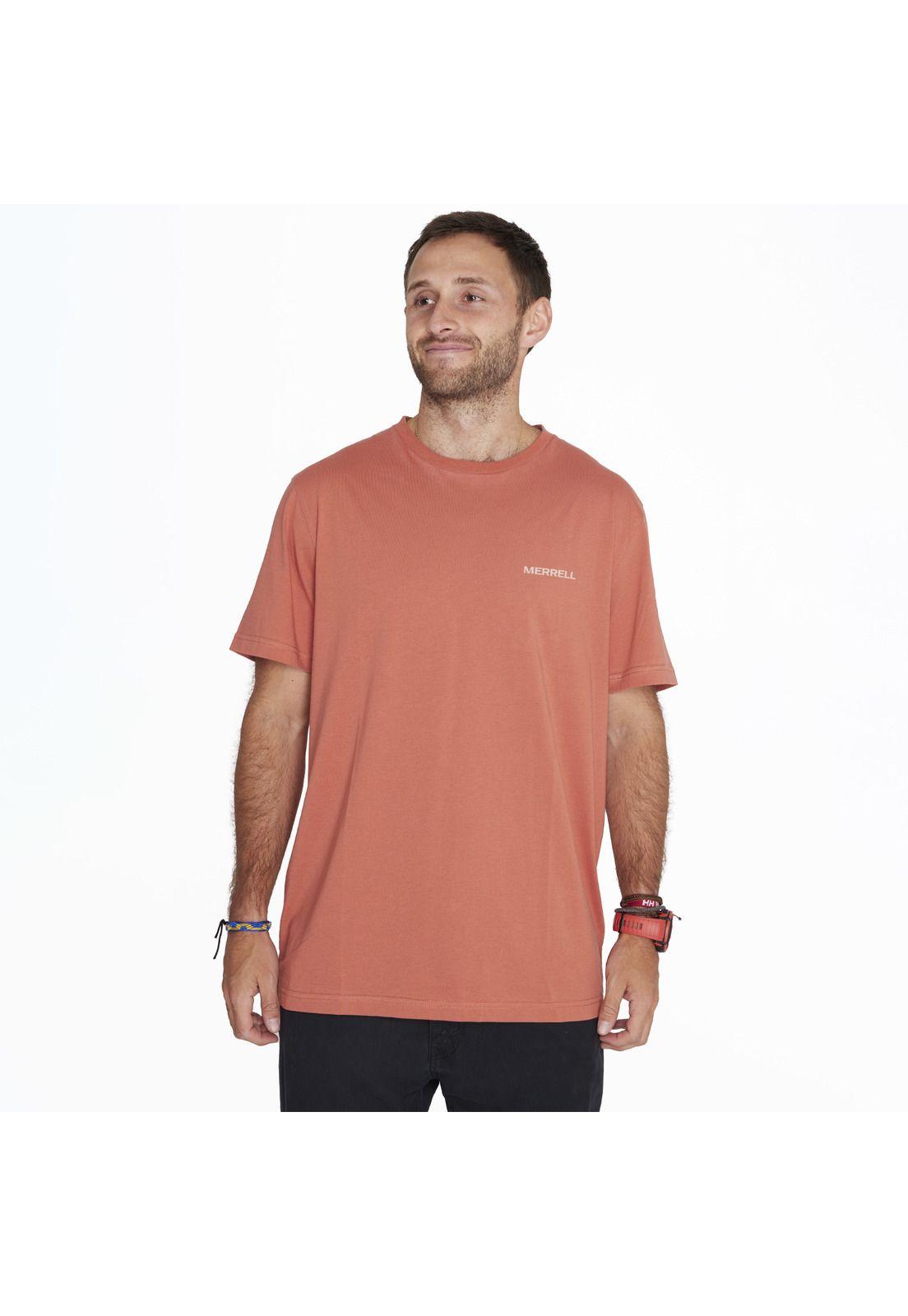 Polera M/C T-Shirt Short Sleeve Naranjo Hombre-0