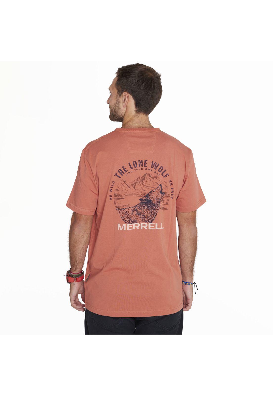 Polera M/C T-Shirt Short Sleeve Naranjo Hombre-1