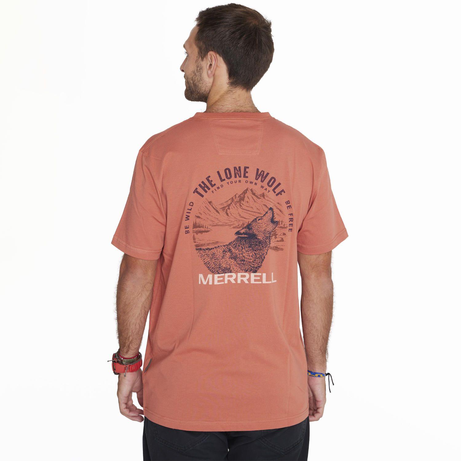 Polera M/C T-Shirt Short Sleeve Naranjo Hombre-1