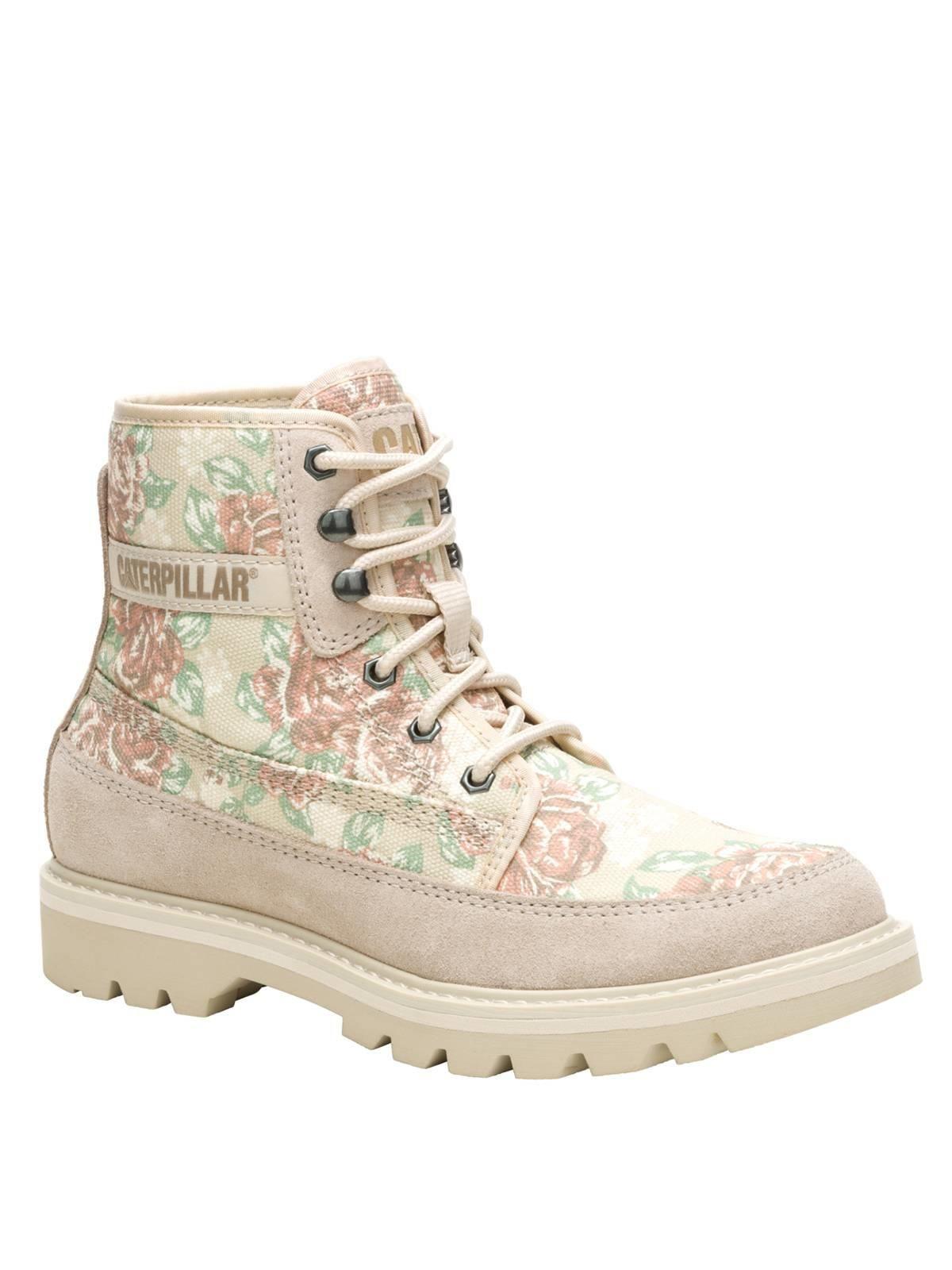 Botin Mujer Colorado Canvas Crema-0