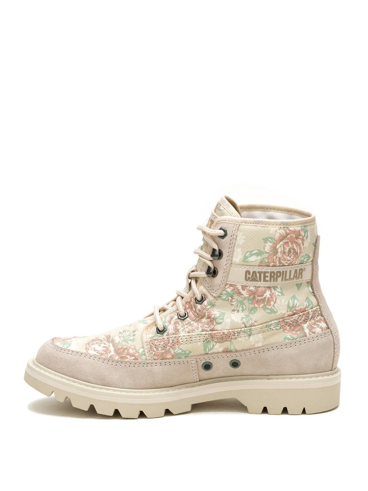 Botin Mujer Colorado Canvas Crema-3
