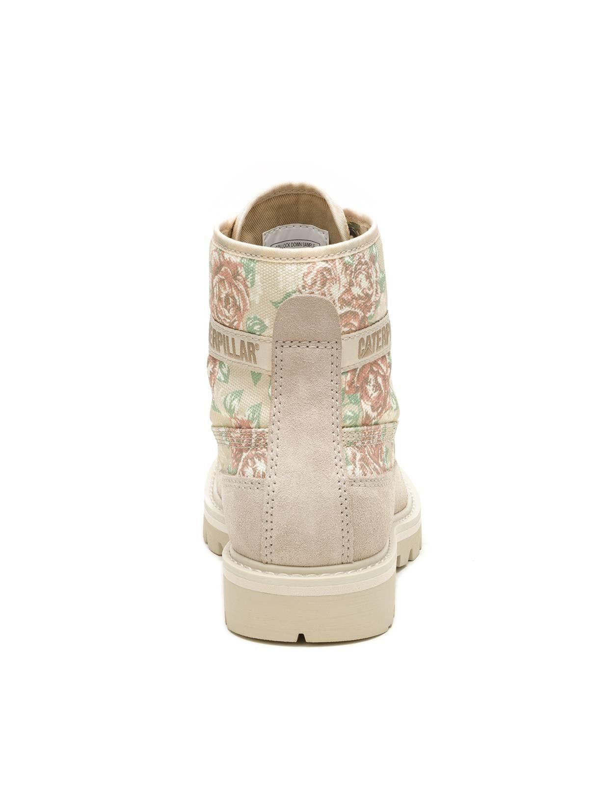 Botin Mujer Colorado Canvas Crema-5