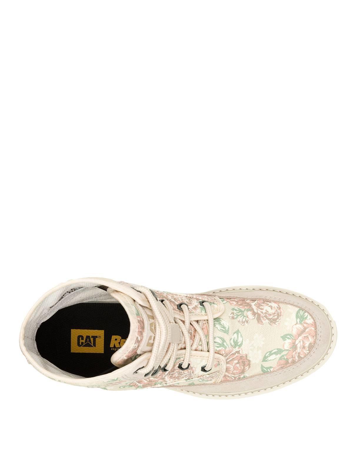 Botin Mujer Colorado Canvas Crema-6