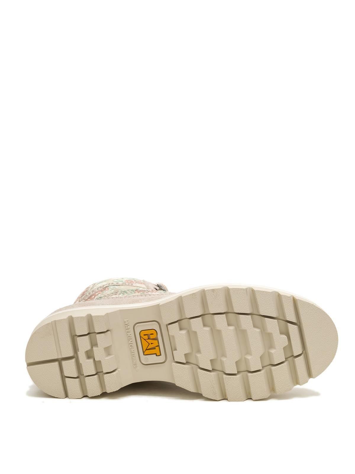 Botin Mujer Colorado Canvas Crema-7