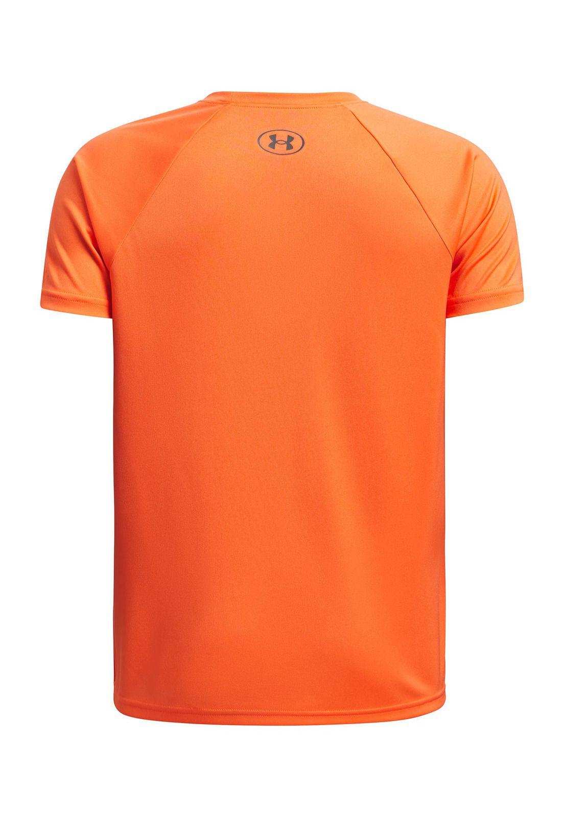Polera Manga Corta UA Tech Niño Naranja-1