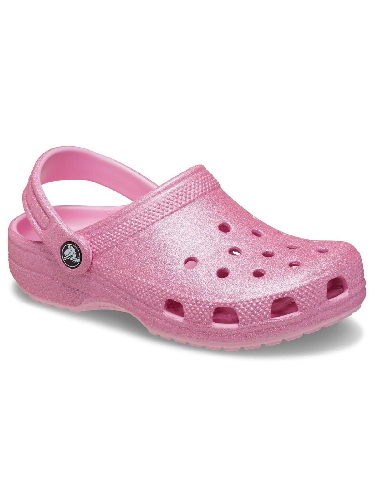 Zueco Crocs Niño Cls Glitter Clog K Rosado-6