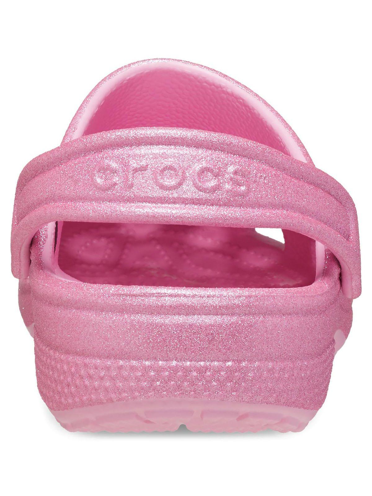 Zueco Crocs Niño Cls Glitter Clog K Rosado-7