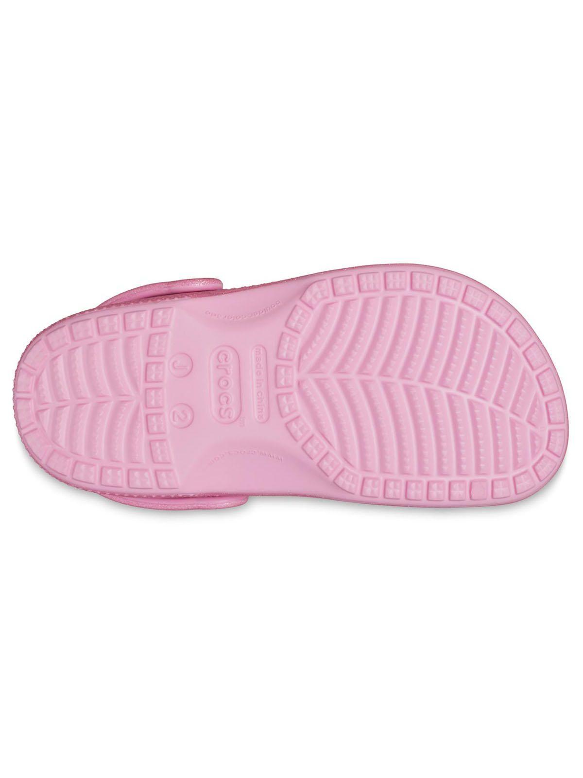 Zueco Crocs Niño Cls Glitter Clog K Rosado-5